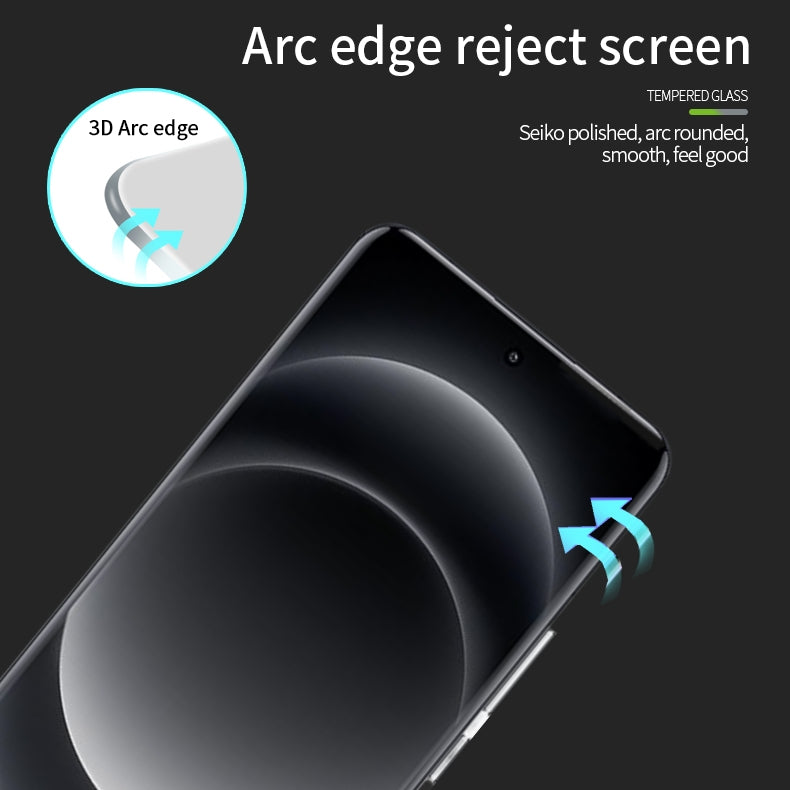 MOFI For Xiaomi 14 Ultra 3D Curved Hot Bending Screen Protector Tempered Glass Full Glue Film MOFI For Xiaomi 14 Ultra 3D Curved Hot Bending Screen Protector Tempered Glass Full Glue Film